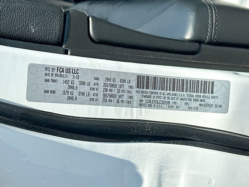 2018 Jeep Grand Cherokee Altitude 4x2
