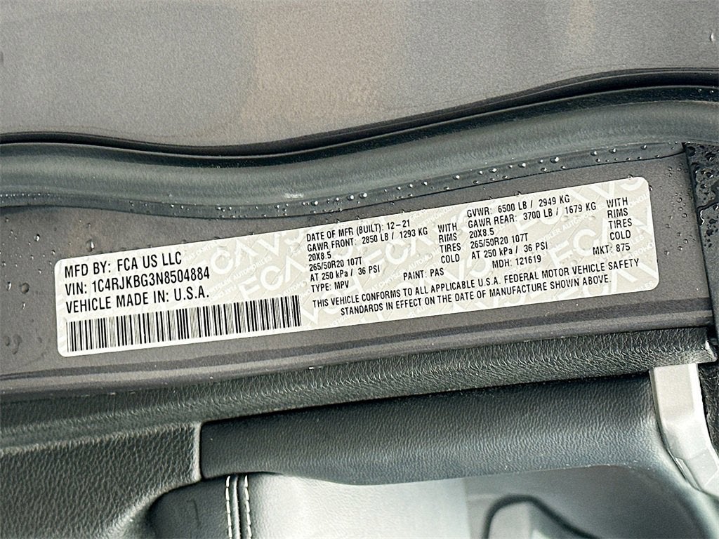 2022 Jeep Grand Cherokee L Limited 4x4