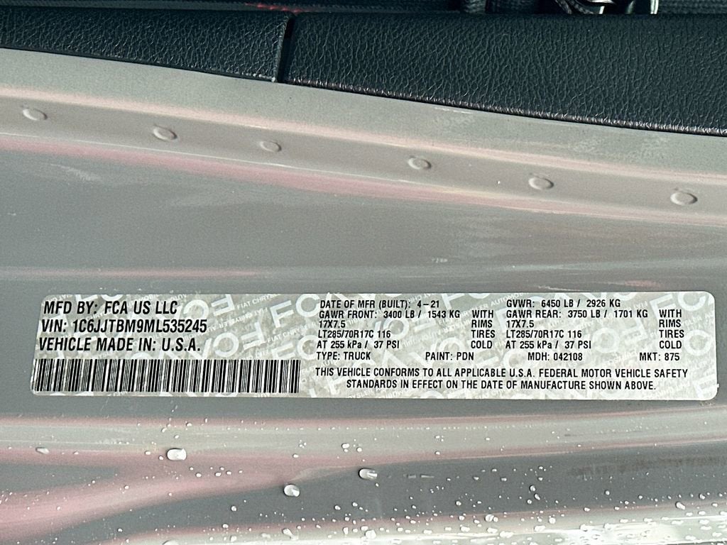 2021 Jeep Gladiator Rubicon 4x4