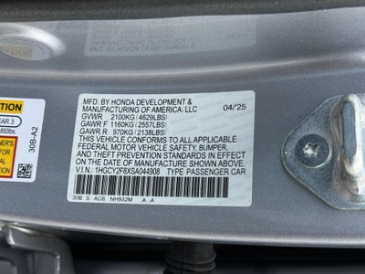 2025 Honda Accord Hybrid Touring