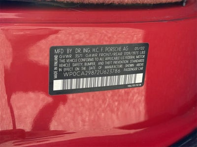 2002 Porsche Boxster RED