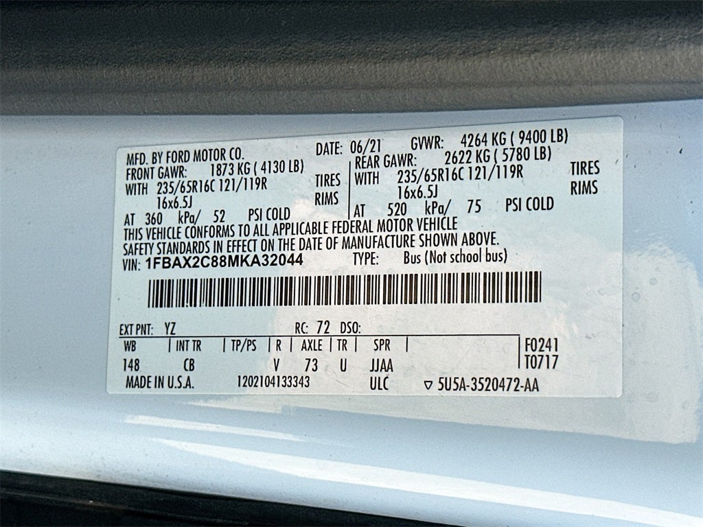 2021 Ford Transit-350 XLT