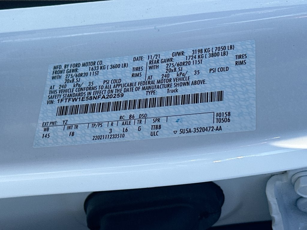 2022 Ford F-150 XLT BLACK WIDOW