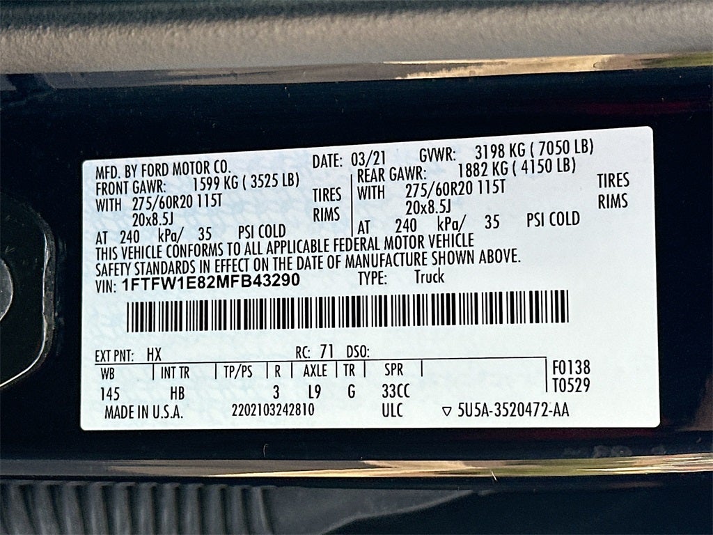 2021 Ford F-150 Lariat