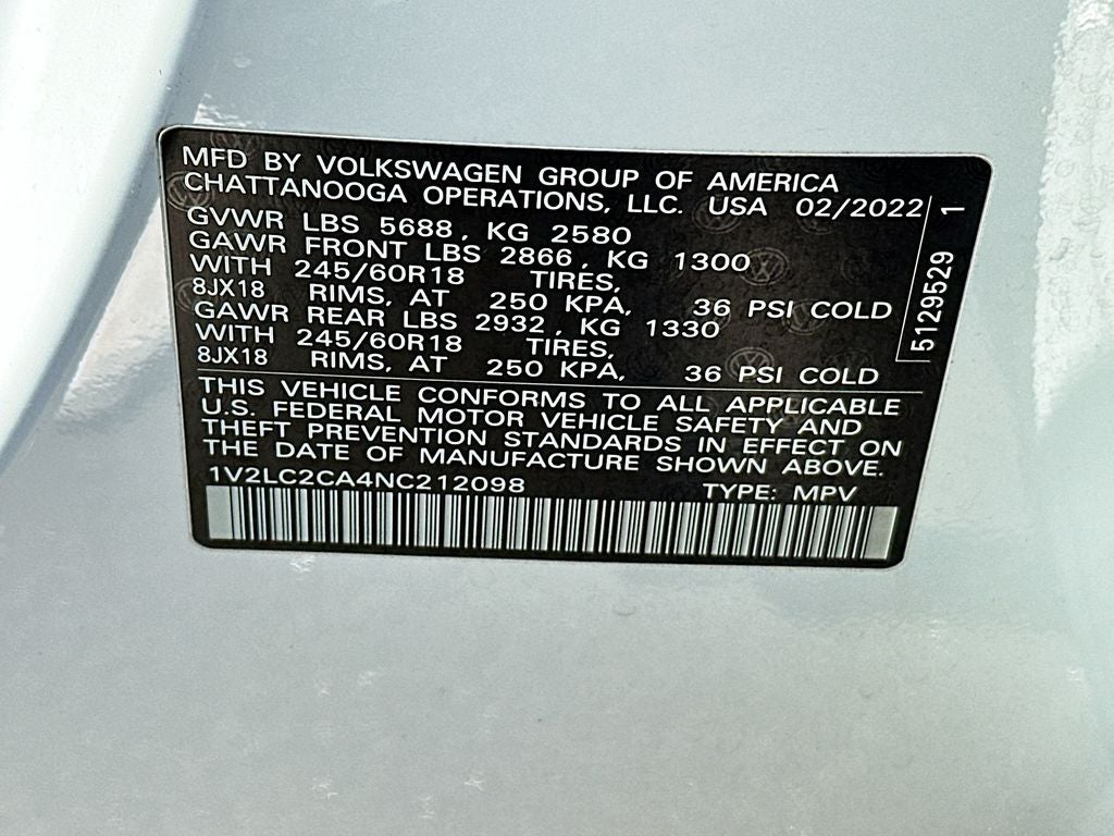2022 Volkswagen Atlas Cross Sport 2.0T SE