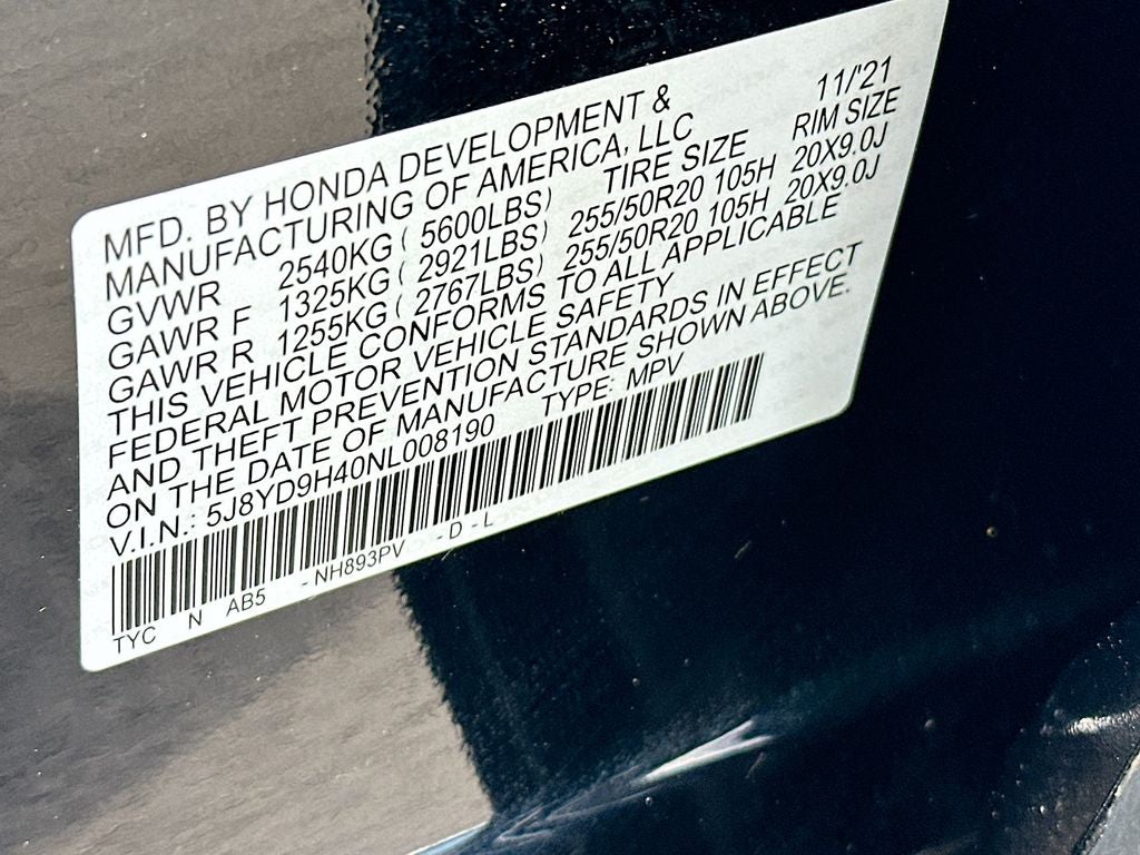 2022 Acura MDX Technology