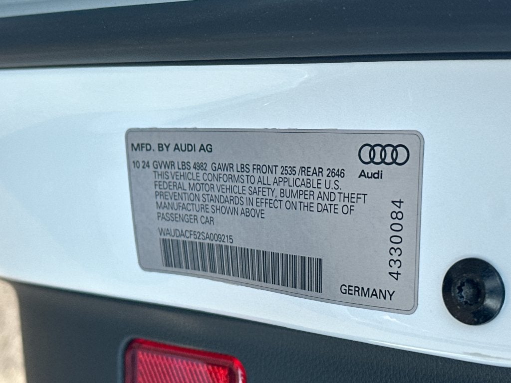 2025 Audi A5 Sportback 45 S line Prestige quattro