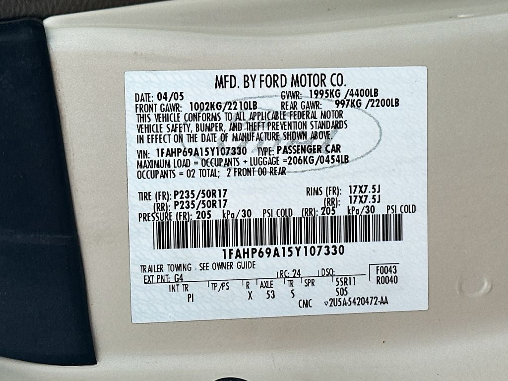 2005 Ford Thunderbird Base