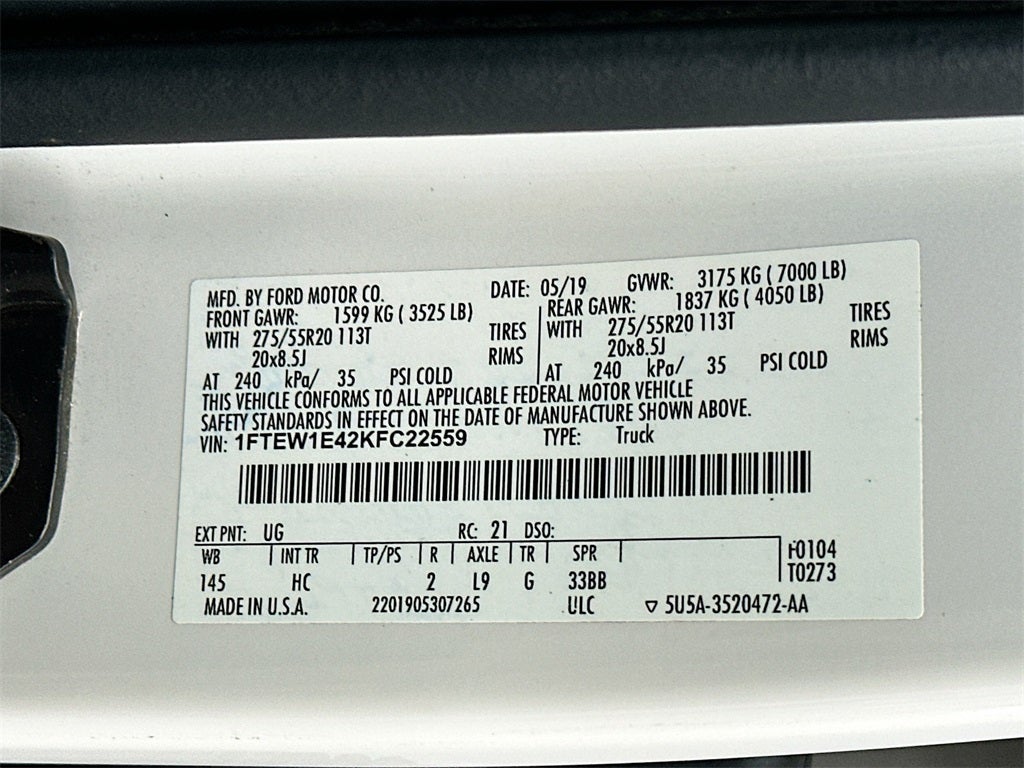 2019 Ford F-150 Lariat