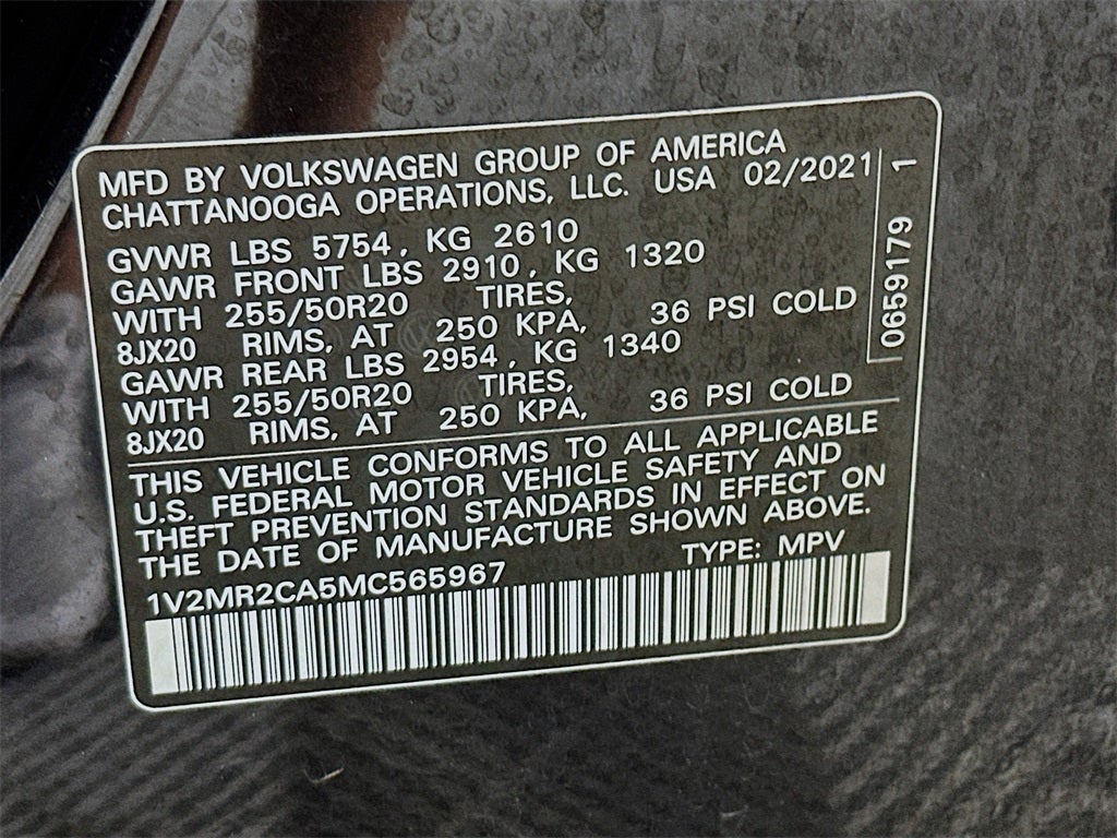 2021 Volkswagen Atlas 3.6L V6 SE w/Technology R-Line