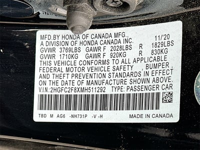 2021 Honda Civic Sport