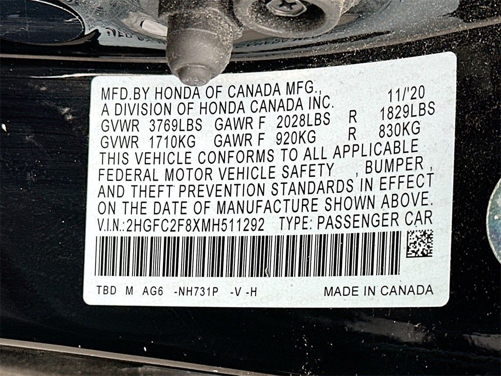 2021 Honda Civic Sport