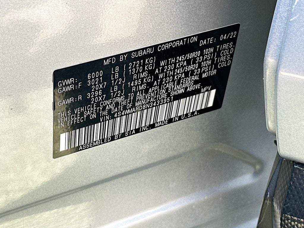 2022 Subaru Ascent Touring