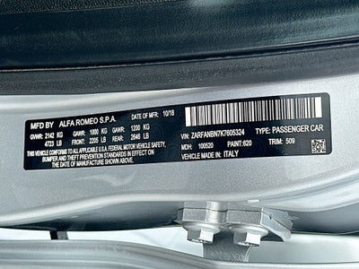 2019 Alfa Romeo Giulia Ti Sport Carbon