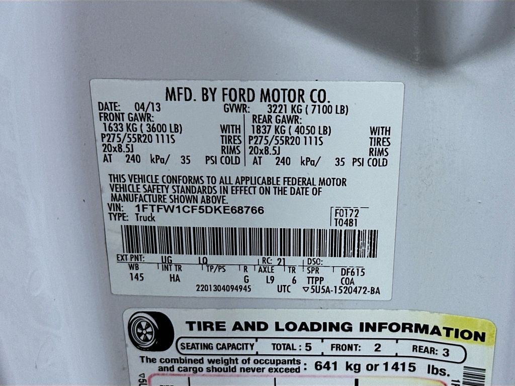 2013 Ford F-150 Lariat