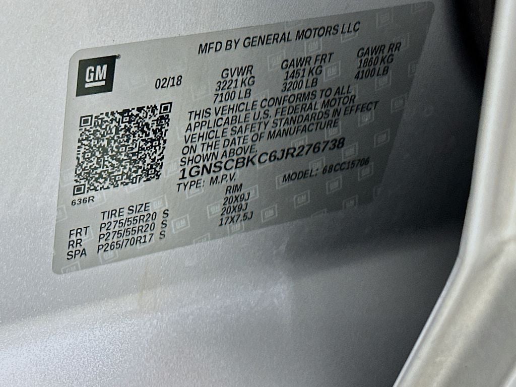 2018 Chevrolet Tahoe LT
