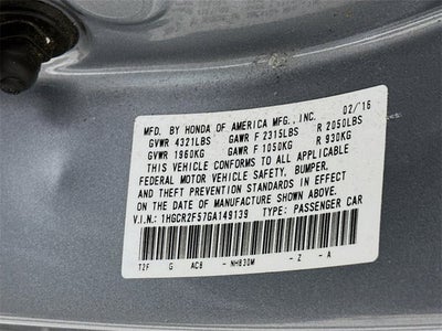 2016 Honda Accord Sedan Sport