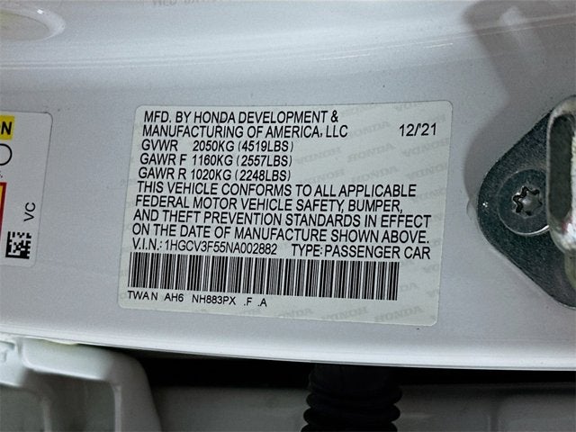 2022 Honda Accord Hybrid EX-L