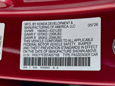 2026 Honda Accord LX