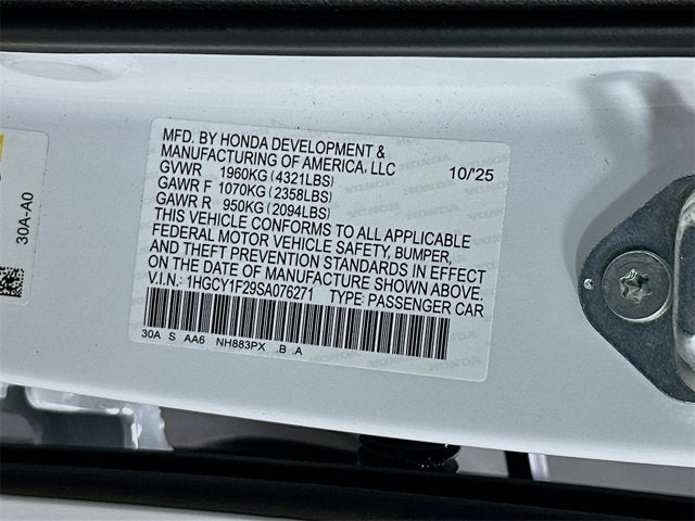 2025 Honda Accord Sedan LX