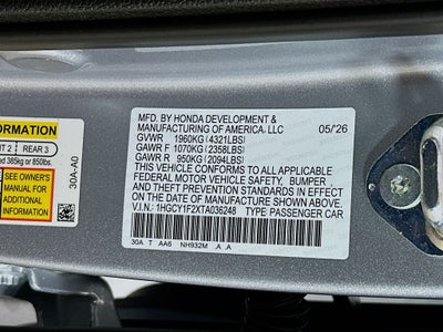 2026 Honda Accord LX