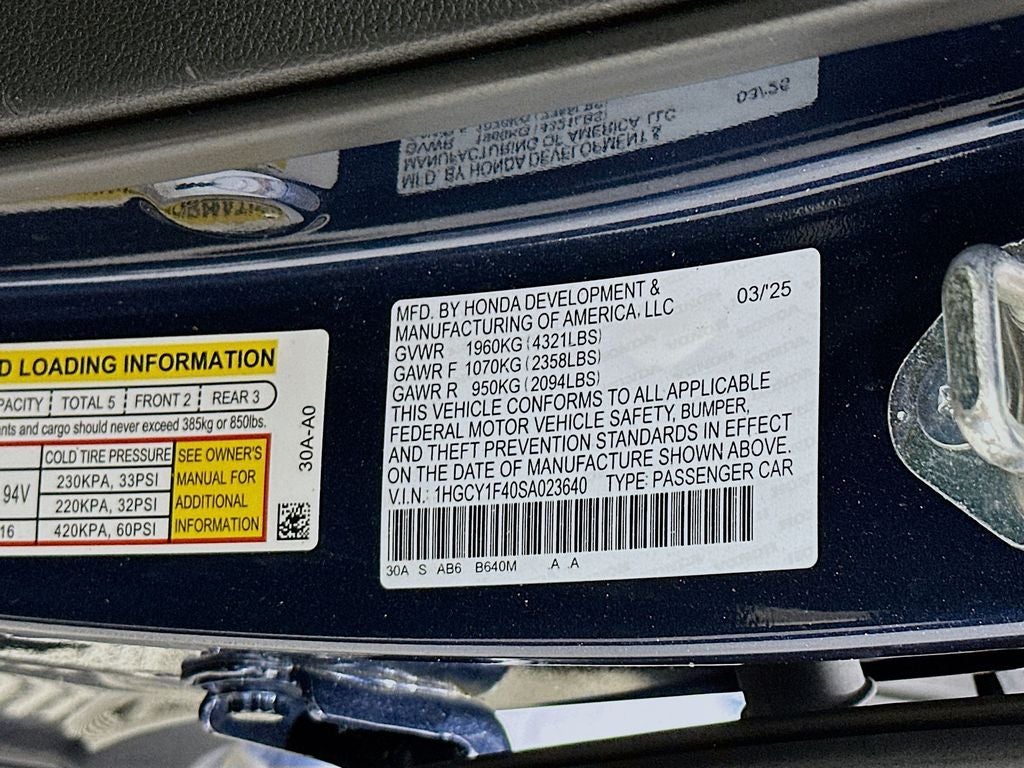 2025 Honda Accord SE