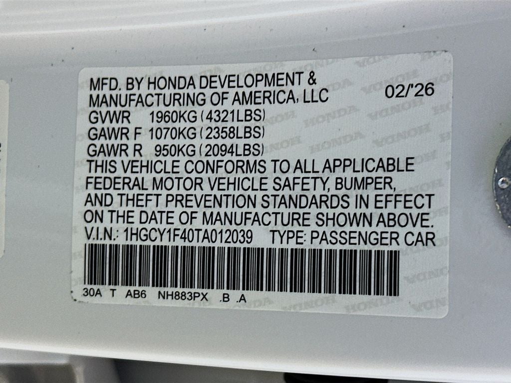 2026 Honda Accord SE
