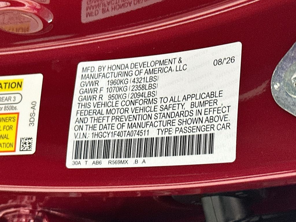 2026 Honda Accord SE