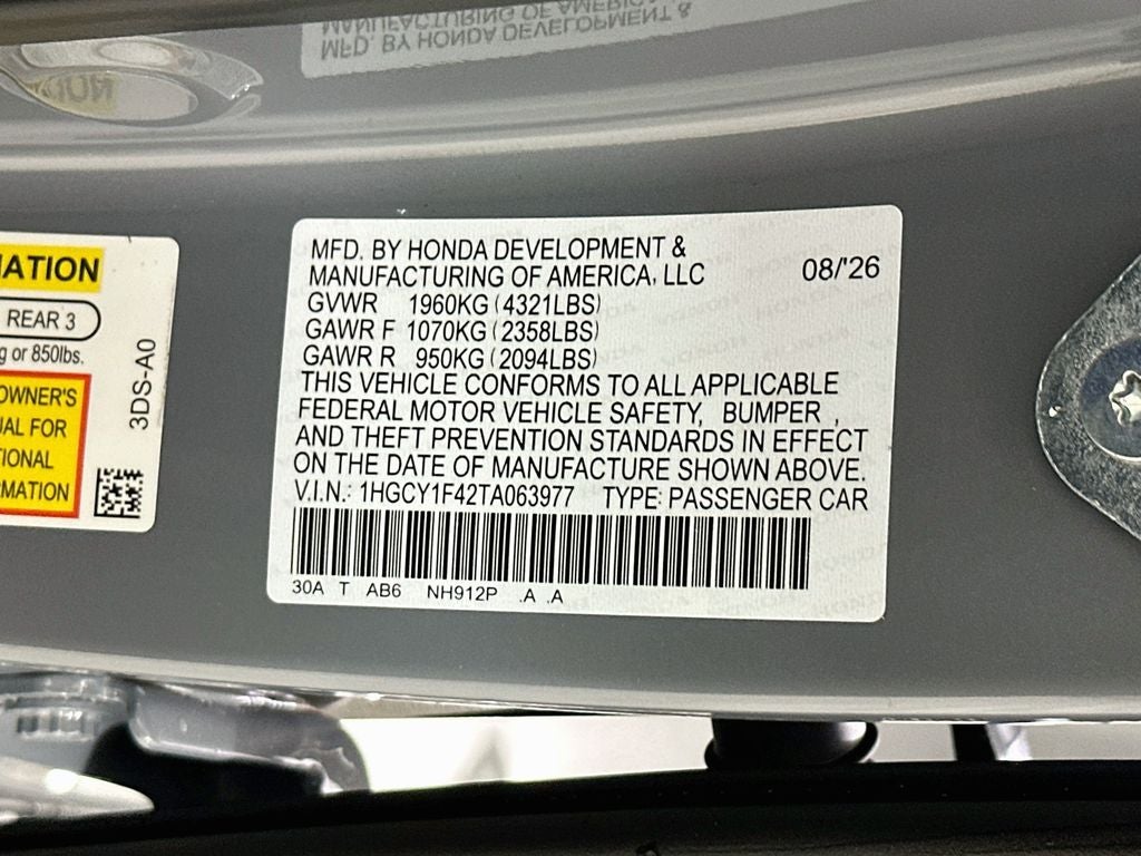 2026 Honda Accord SE