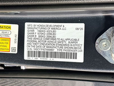 2026 Honda Accord SE