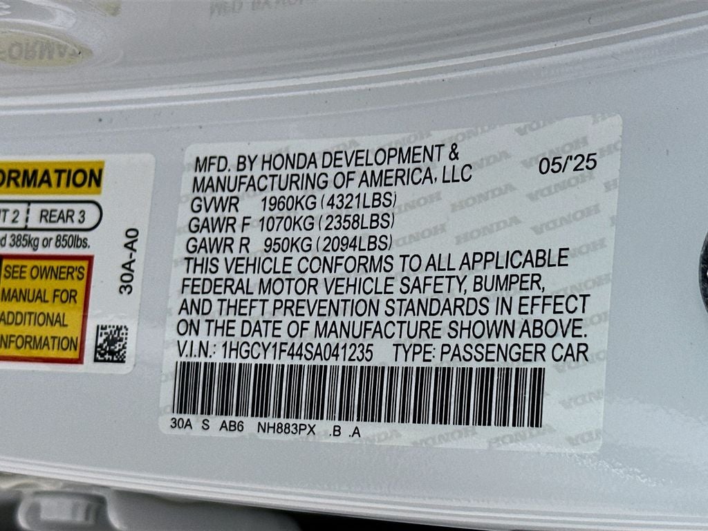 2025 Honda Accord SE