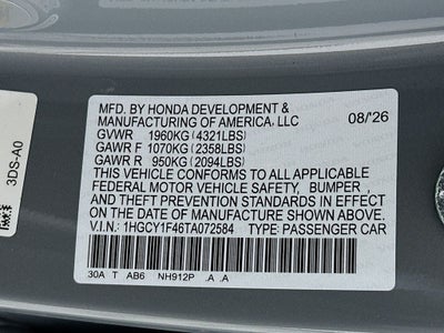 2026 Honda Accord SE