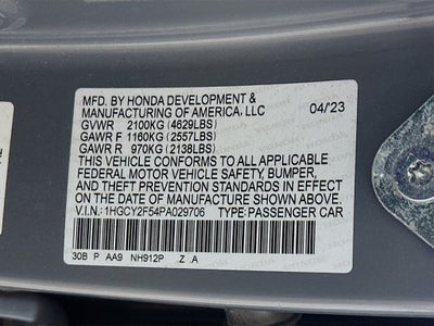 2023 Honda Accord Hybrid Sport