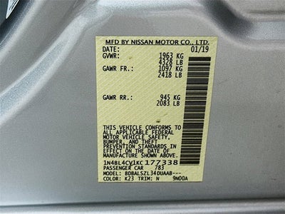 2019 Nissan Altima 2.5 SR