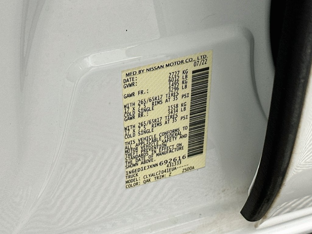 2022 Nissan Frontier SV