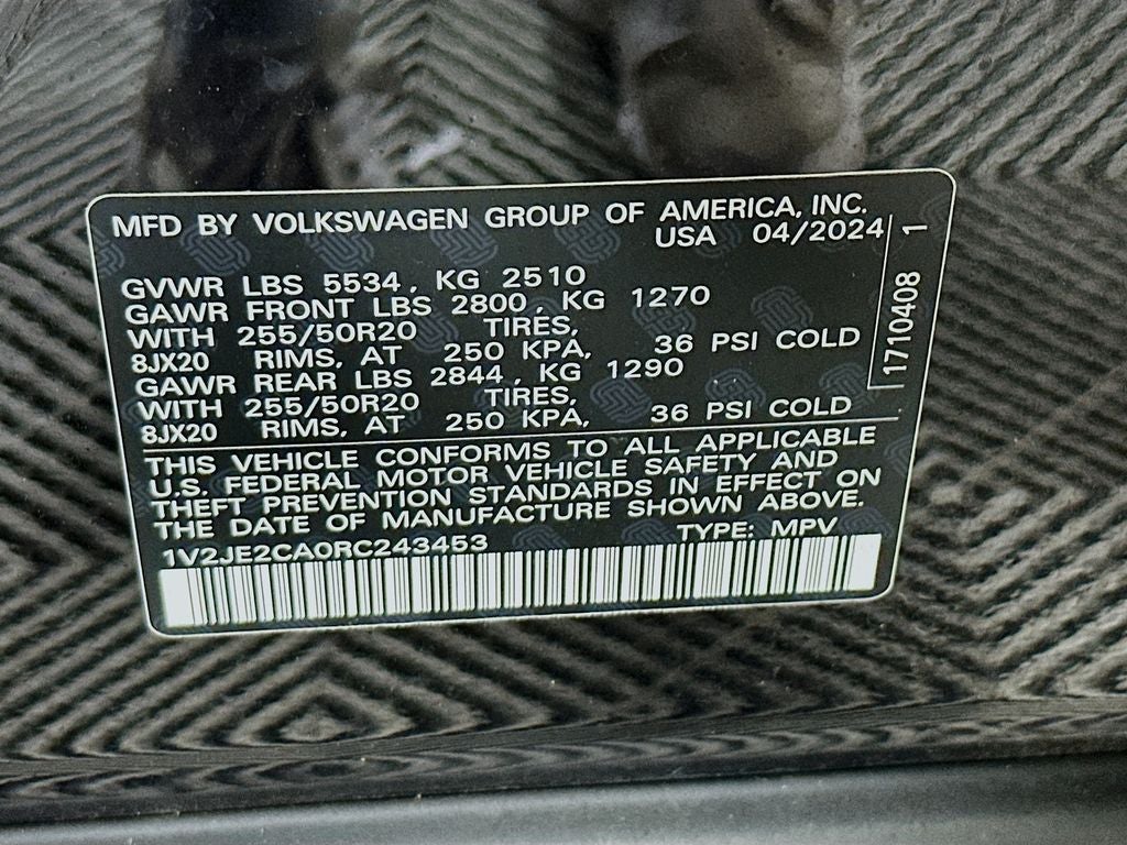 2024 Volkswagen Atlas Cross Sport 2.0T SE w/Technology