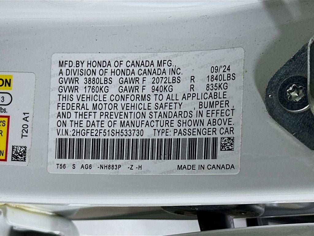 2025 Honda Civic Sport