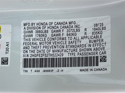 2026 Honda Civic Sedan Sport