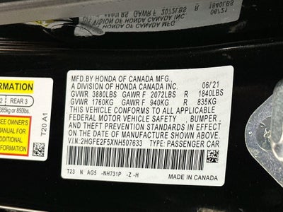 2022 Honda Civic Sport