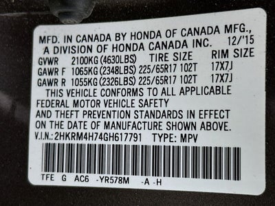 2016 Honda CR-V EX-L