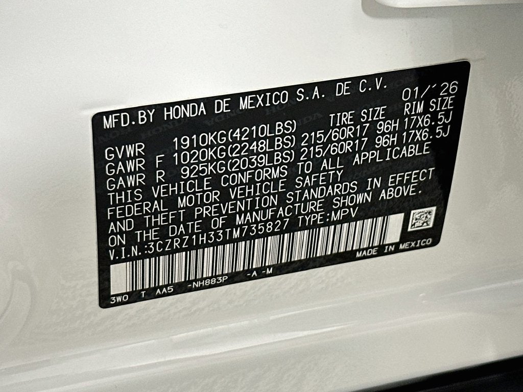 2026 Honda HR-V LX