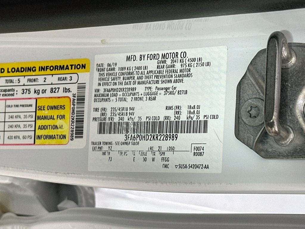 2019 Ford Fusion SE