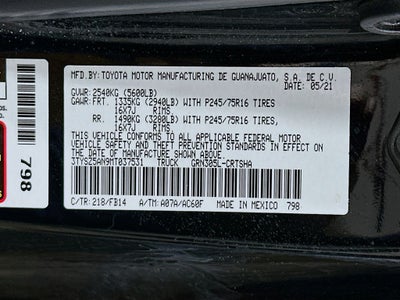 2021 Toyota Tacoma SR V6