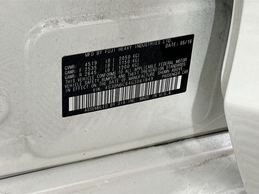 2016 Subaru Legacy 2.5i Premium