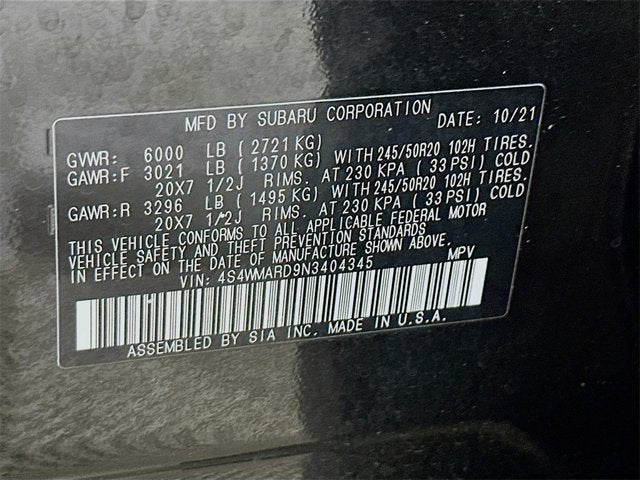 2022 Subaru Ascent Touring