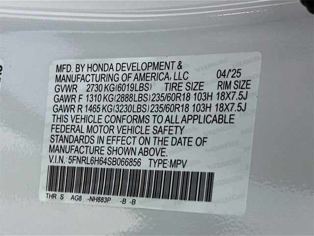 2025 Honda Odyssey EX-L