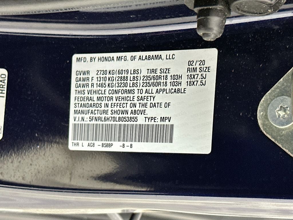 2020 Honda Odyssey EX-L