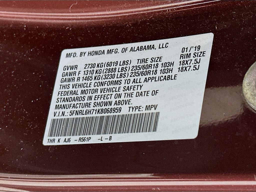 2019 Honda Odyssey EX-L