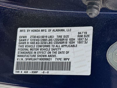 2019 Honda Odyssey EX-L