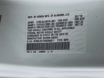 2019 Honda Odyssey EX-L w/Navi/RES